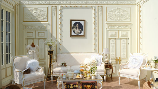 Miniento Customization White French scene dollhouse