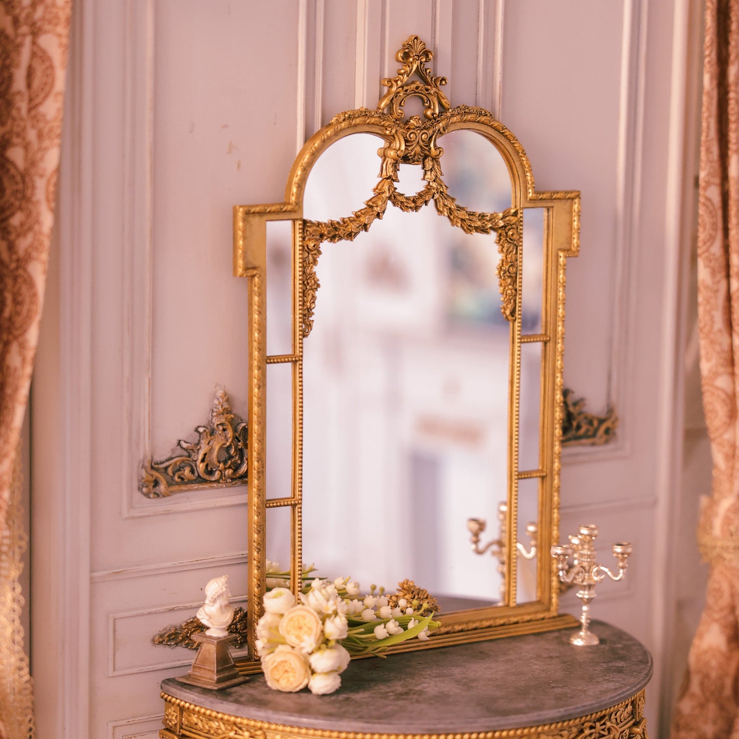 DIY 1/6 scale decorative mirror Dollhouse Decor