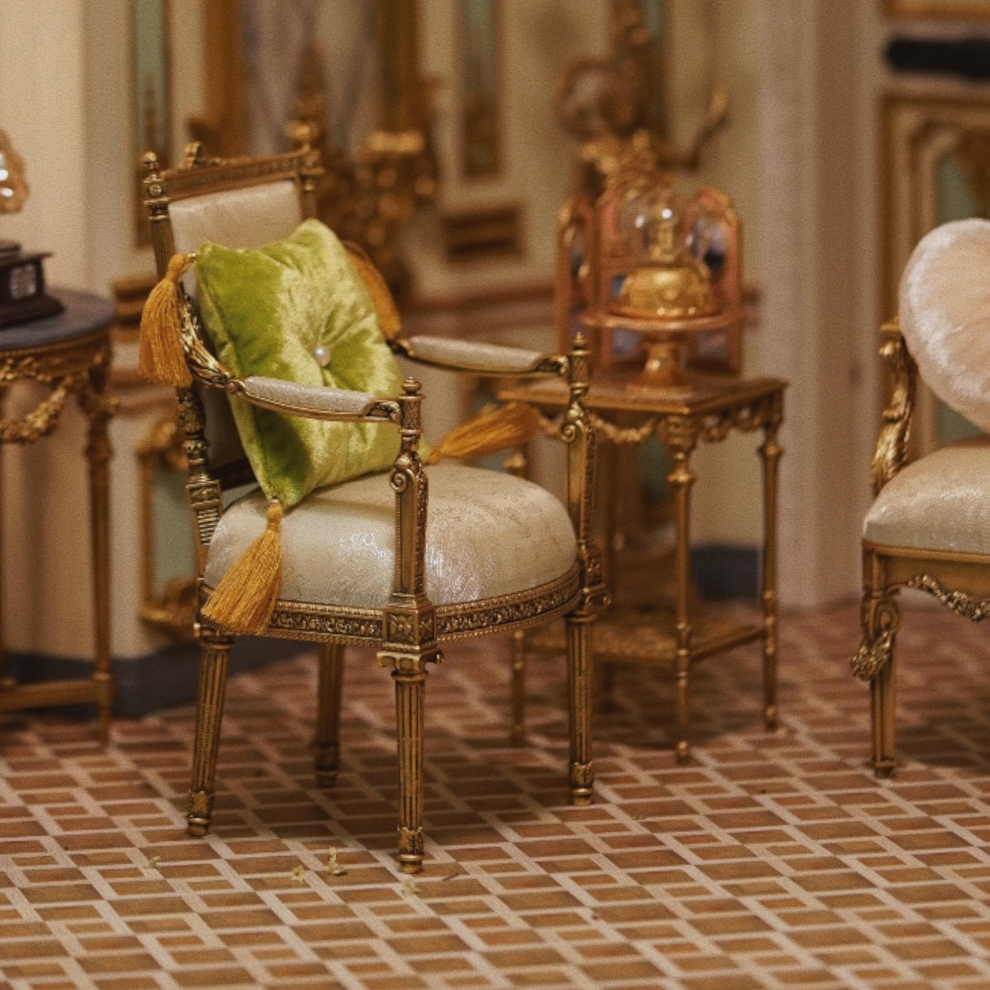 DIY 1/6 Scale European-Style Armchair Miniature Furniture Dollhouse