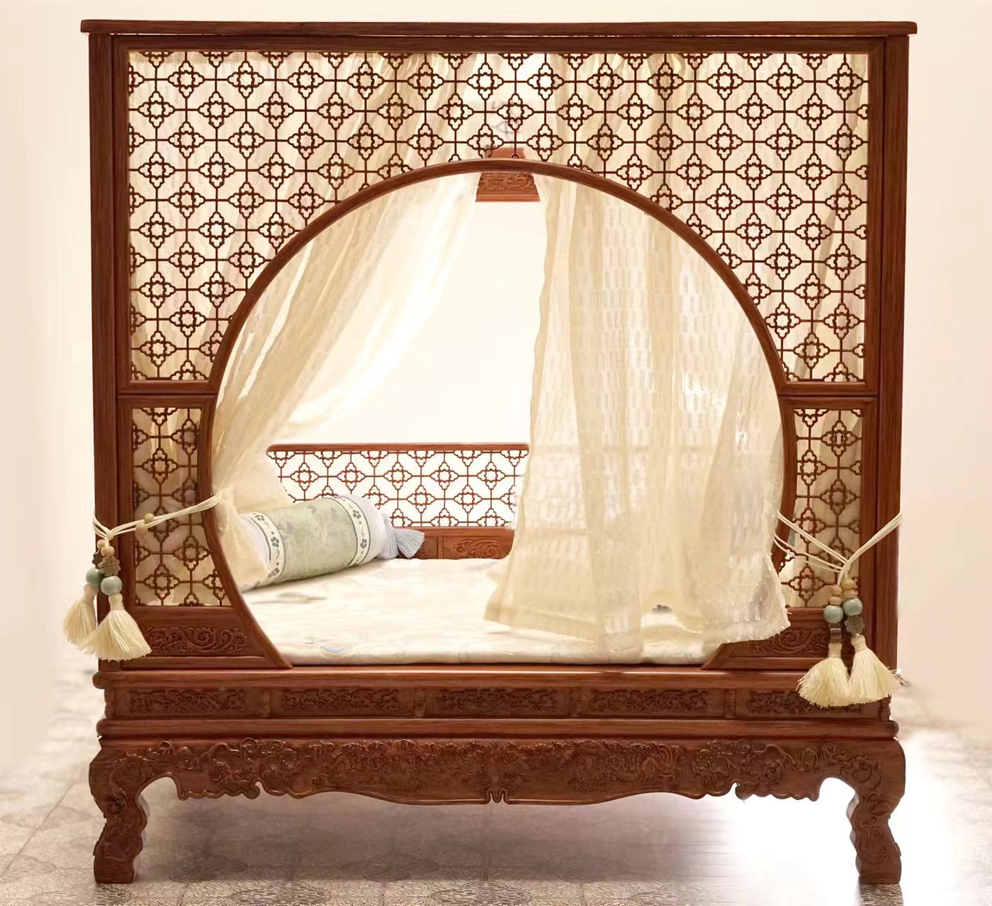 Miniento Customization 1/6 scale Chinese moon gate bed