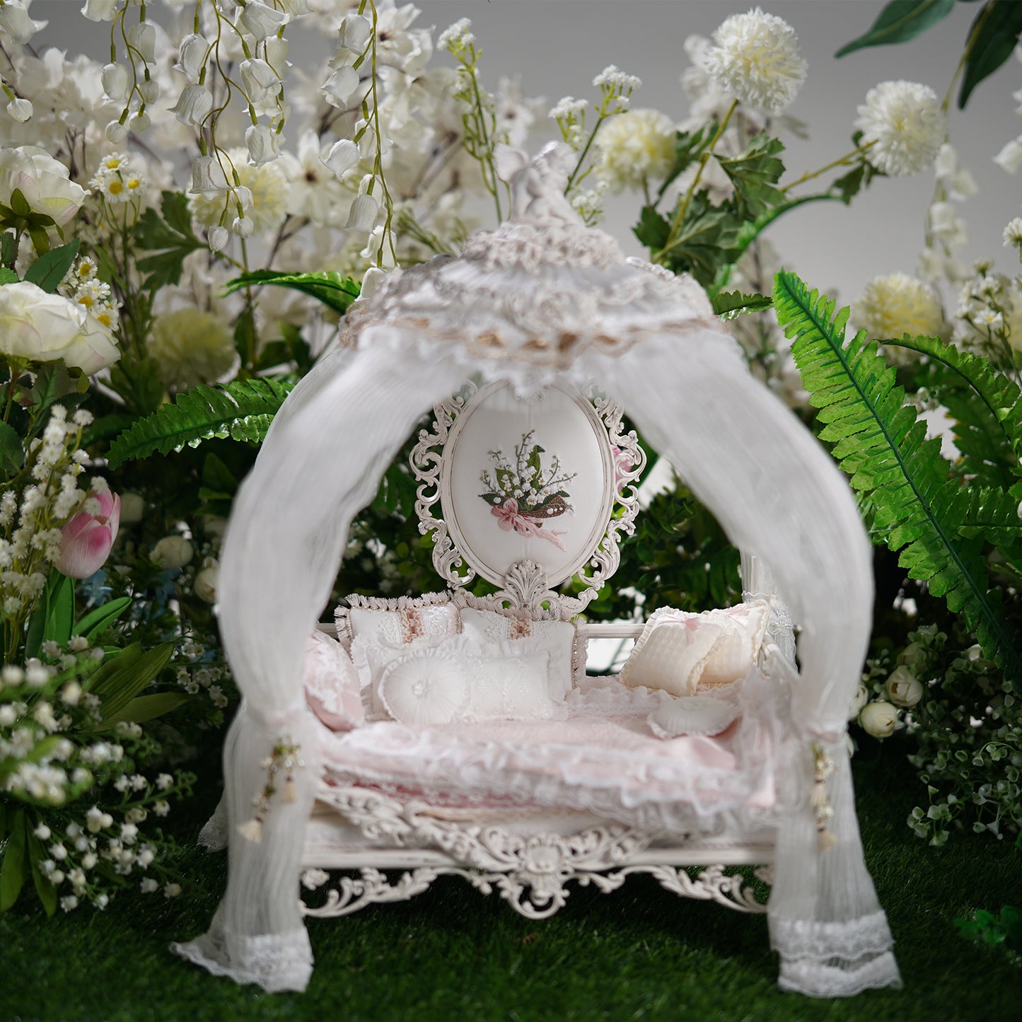 Miniento Customization 1/6 scale bellflower bed with bedding