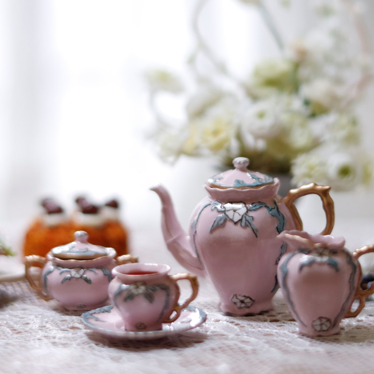 Miniento 1/6 scale afternoon tea tea set Dollhouse Ornaments