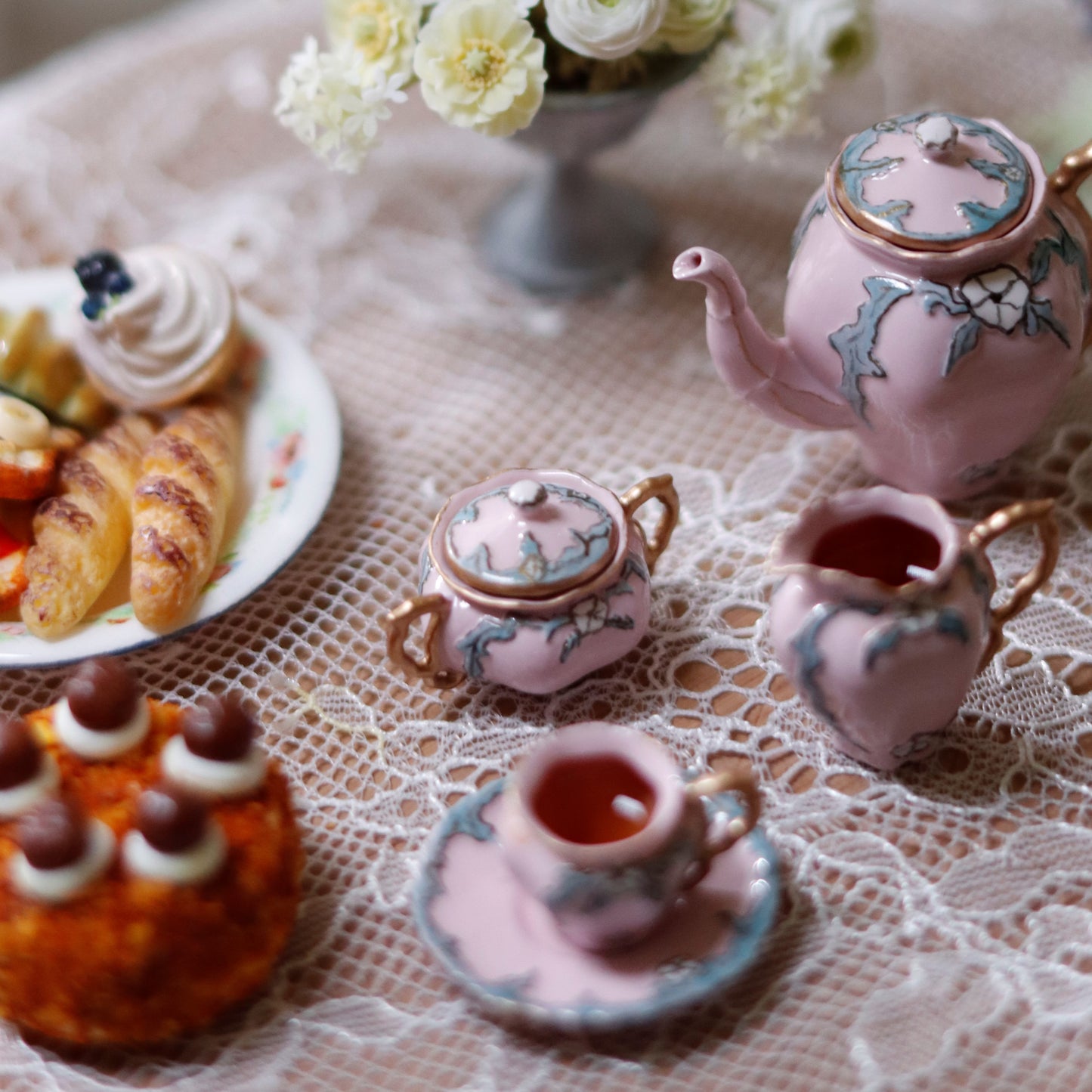 Miniento 1/6 scale afternoon tea tea set Dollhouse Ornaments