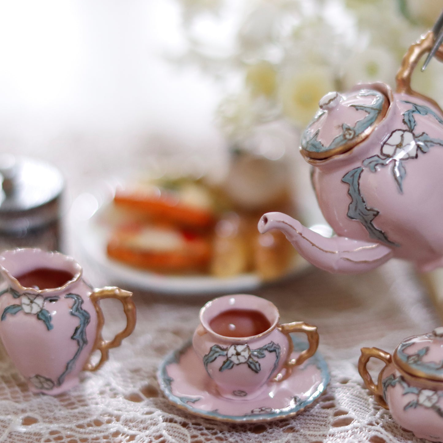 Miniento 1/6 scale afternoon tea tea set Dollhouse Ornaments