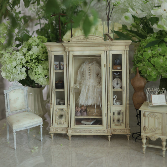 Miniento 1/6 scale French wardrobe Dollhouse Furnitures